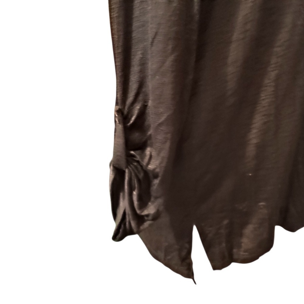 Leo & Nicole Women's Black Long Sleeve Tunic Top Burnout Fabric Plus Size XXL - Picture 5 of 10